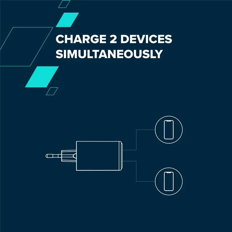 Canyon CU45AC GaN 45W USB-C/USB-A Charger - White