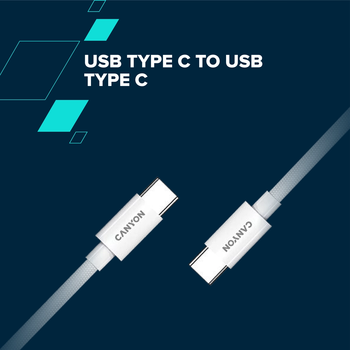 Canyon USB-C to USB-C 60W 2M - White