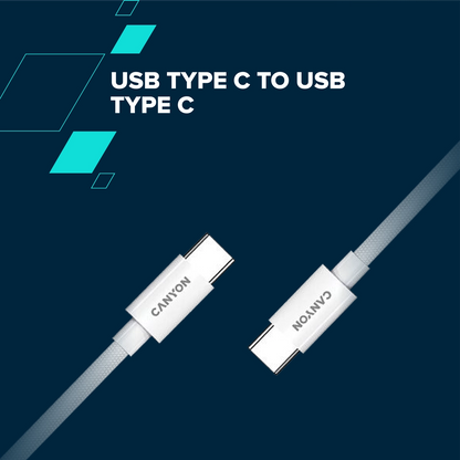 Canyon USB-C to USB-C 60W 2M - White