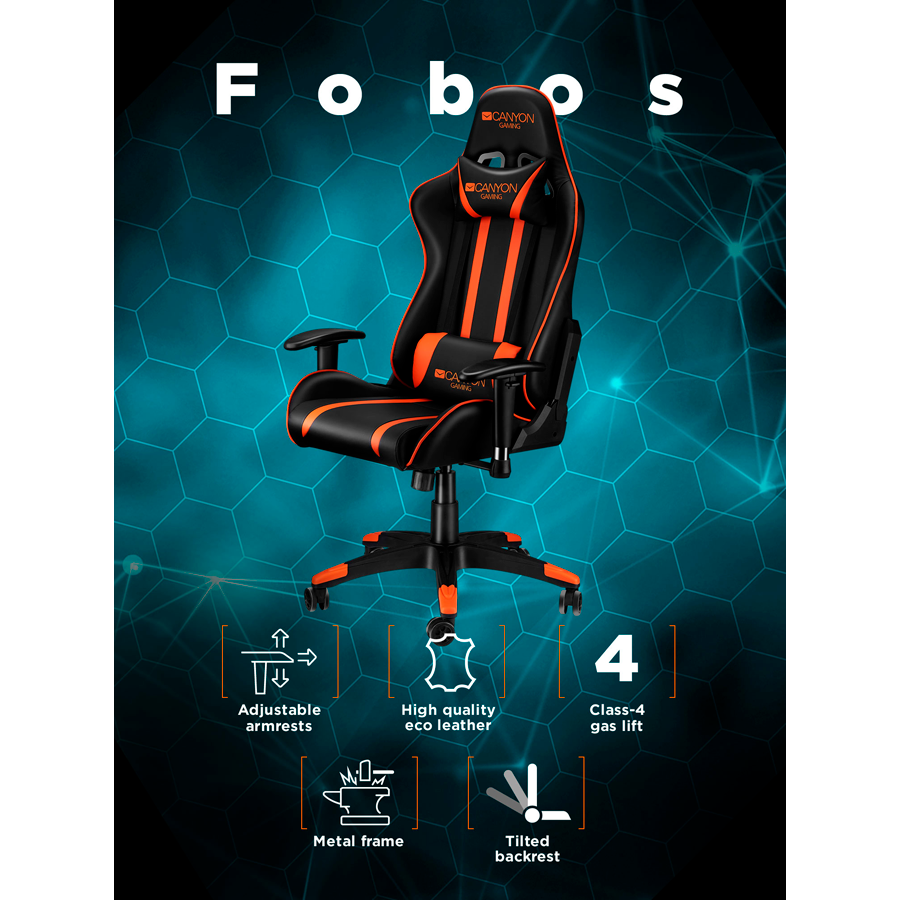 Canyon Fobos GC-3 Gaming Chair - Black Orange
