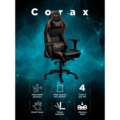 Canyon Corax GH-5 Gaming Chair - Black Orange