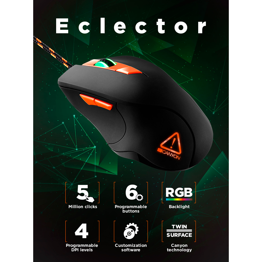 Canyon Eclector GM-3 Gaming Mouse - Black