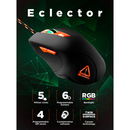 Canyon Eclector GM-3 Gaming Mouse - Black