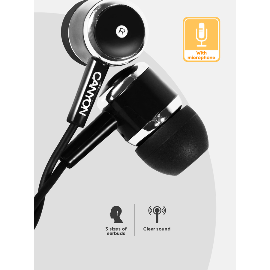 Canyon Stereo Earphones EPM-01 - Black