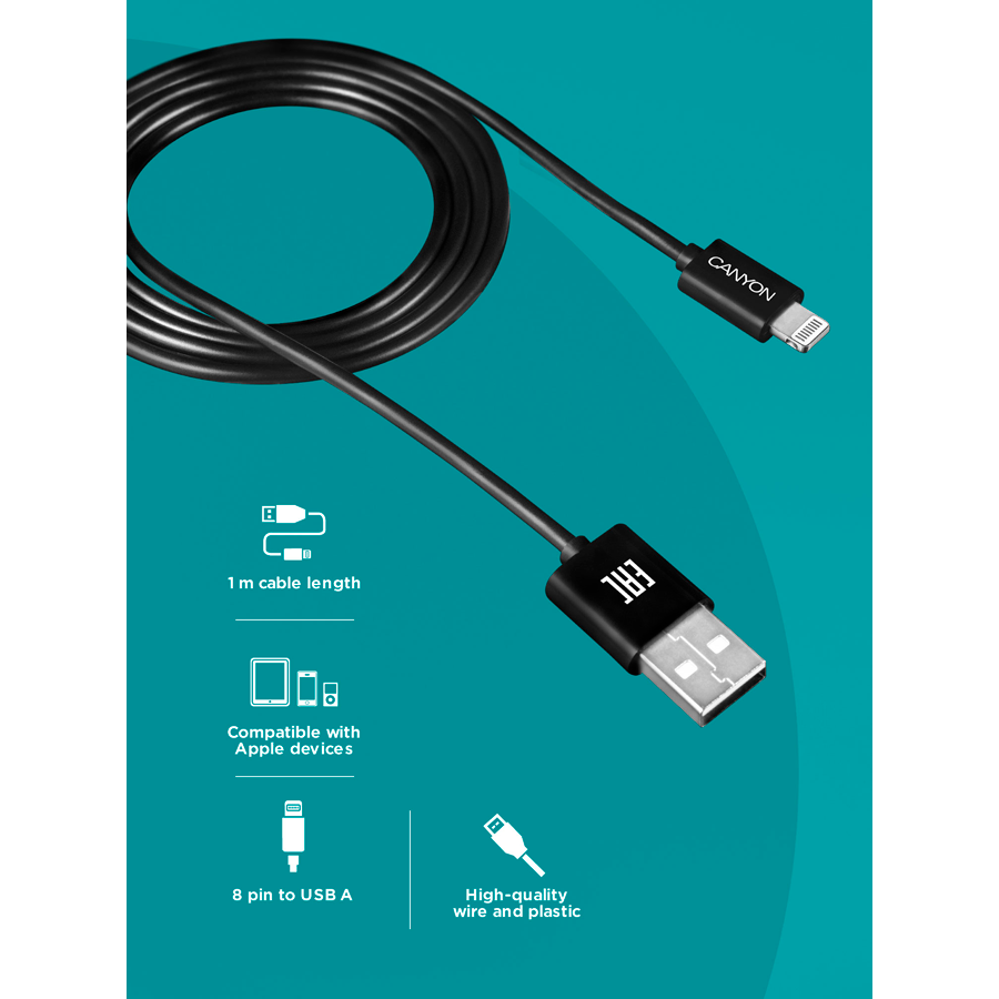 Canyon Lightning Cable CFI-1 5W 1M - Black