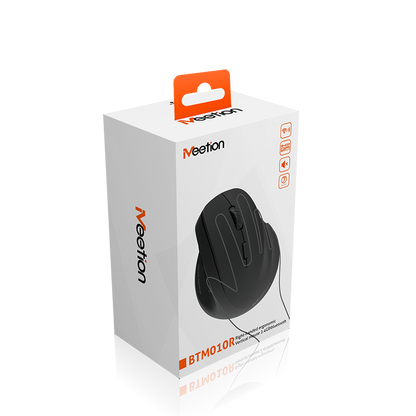Meetion Wireless Ergonomic Vertical Mouse - Right-handed, RGB, Bluetooth