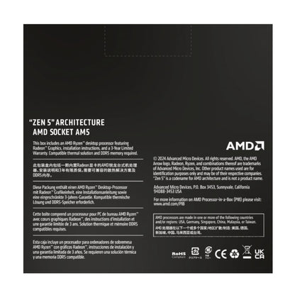 AMD RYZEN 5 9600X 3.9GHz 6-Core AM5 CPU - W/O Fan