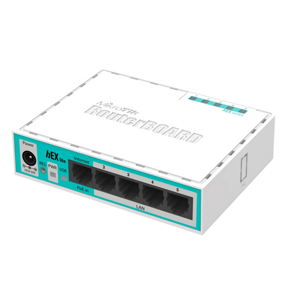 MikroTik hEX Lite - 5 Port Ethernet Desktop Router