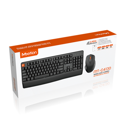 Meetion Wireless Keyboard and Mouse Combo - Silent Mouse, Ergonomic Design