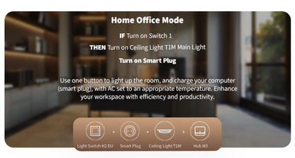 Aqara Light Switch H2 EU - 2 Buttons, 1 Channel - Aqara Hub Required