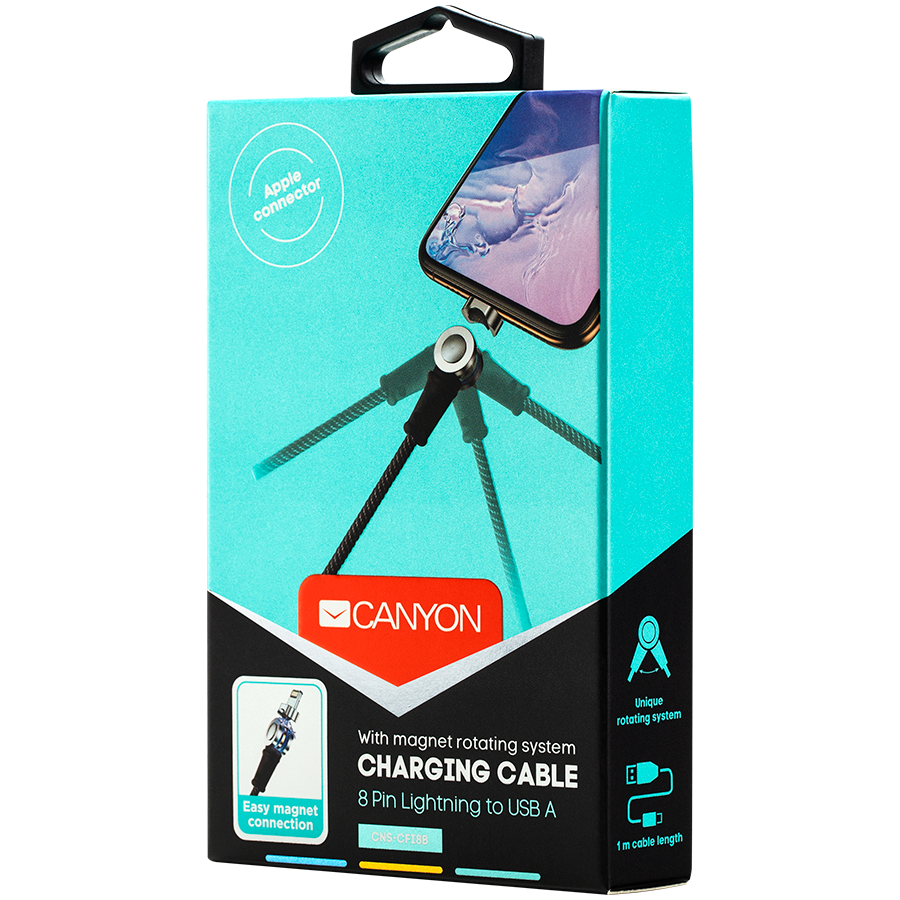 Canyon Lightning Cable CFI-8 A-L Magnetic 10W 1m - Black