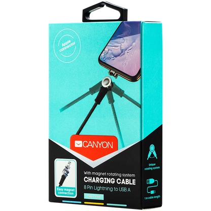 Canyon Lightning Cable CFI-8 A-L Magnetic 10W 1m - Black