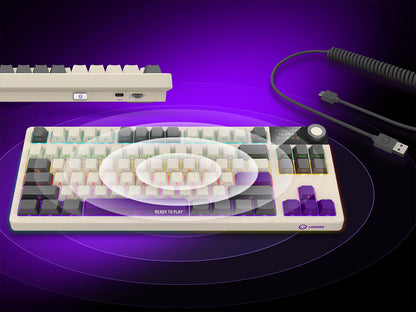 Lorgar Wireless Gaming Keyboard KBP70TKLW - White