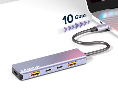 Canyon DS-18 5-in-1 USB-C Hub - Grey