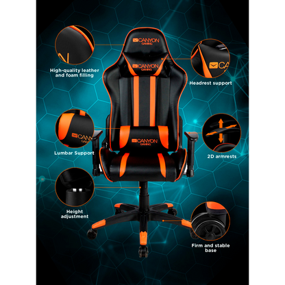 Canyon Fobos GC-3 Gaming Chair - Black Orange