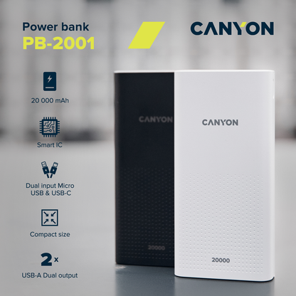 Canyon Power Bank PB-2001 - White