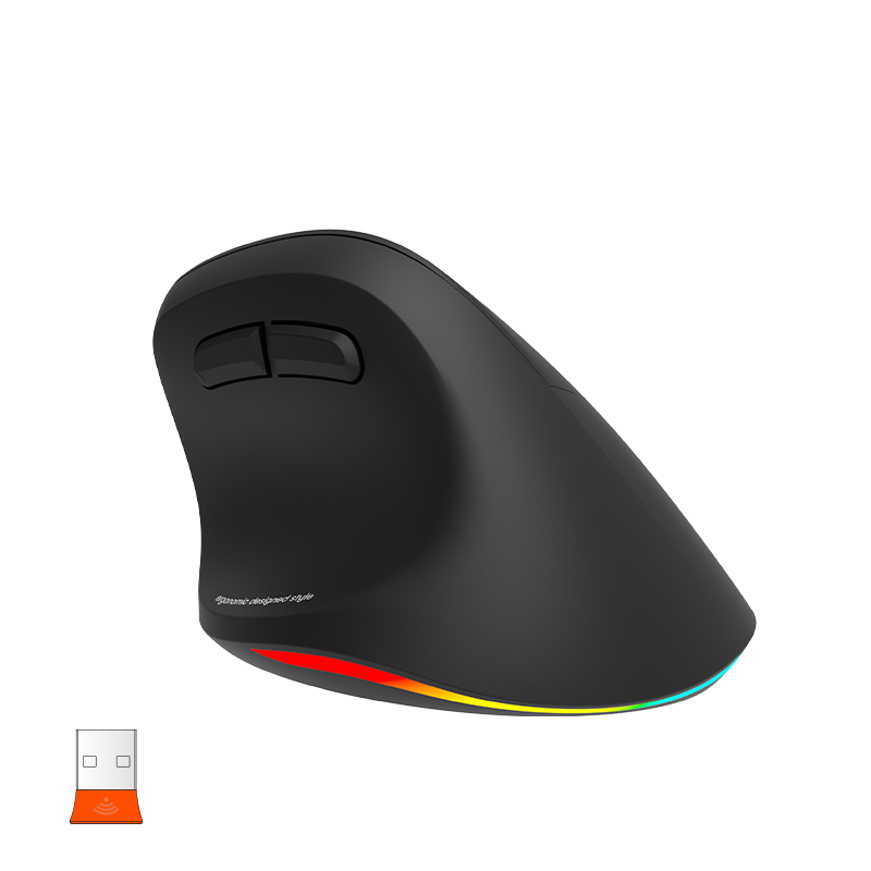 Meetion Wireless Ergonomic Vertical Mouse - Right-handed, RGB, Bluetooth
