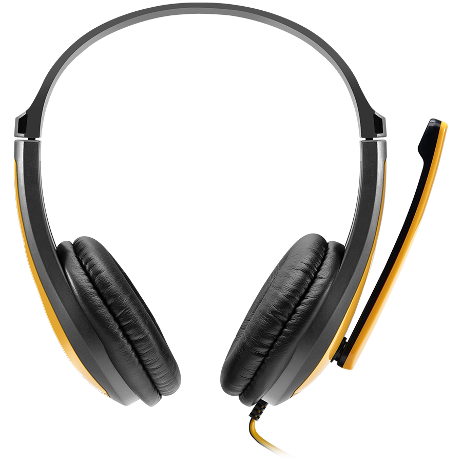 Canyon HSC-1 PC Headset with Microphone - Black/Yellow