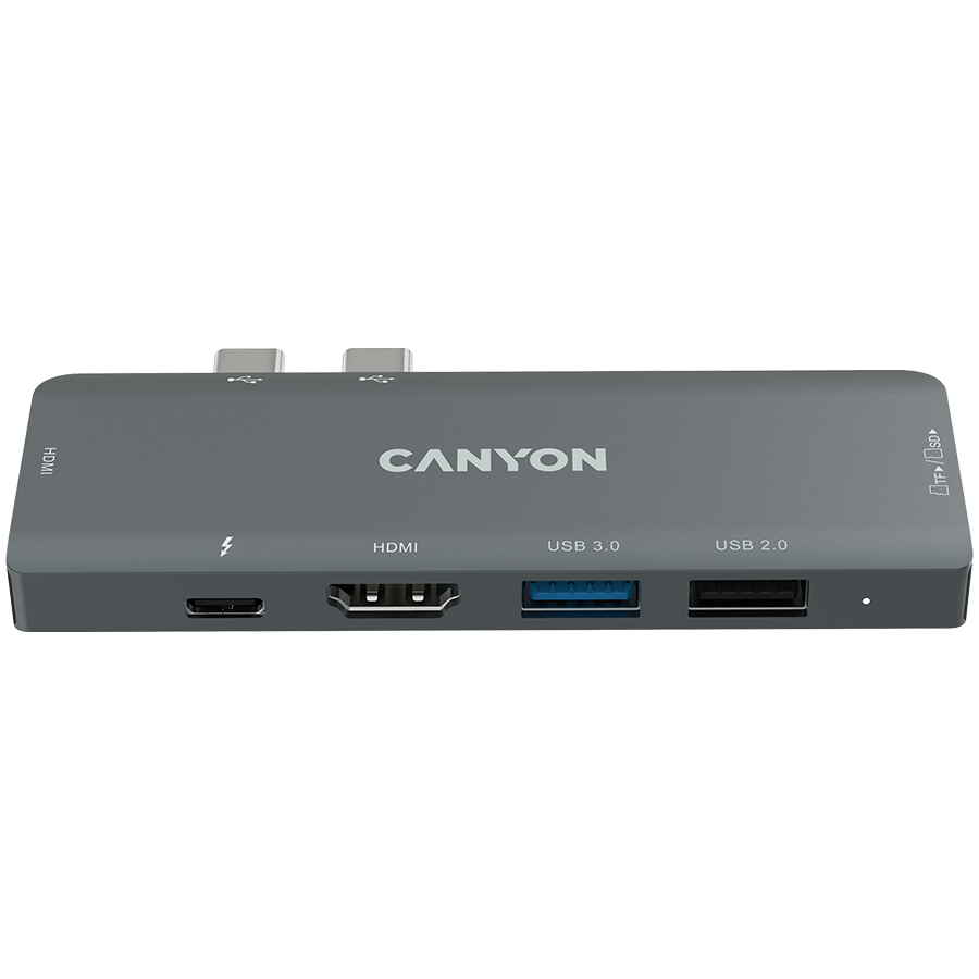Canyon DS-5B 7-in-1 USB-C Multiport Docking Station - Space Grey