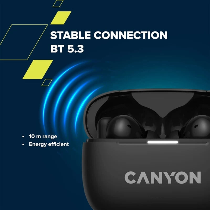 Canyon OnGo TWS-10 ANC+ENC True Wireless Earbuds - Black