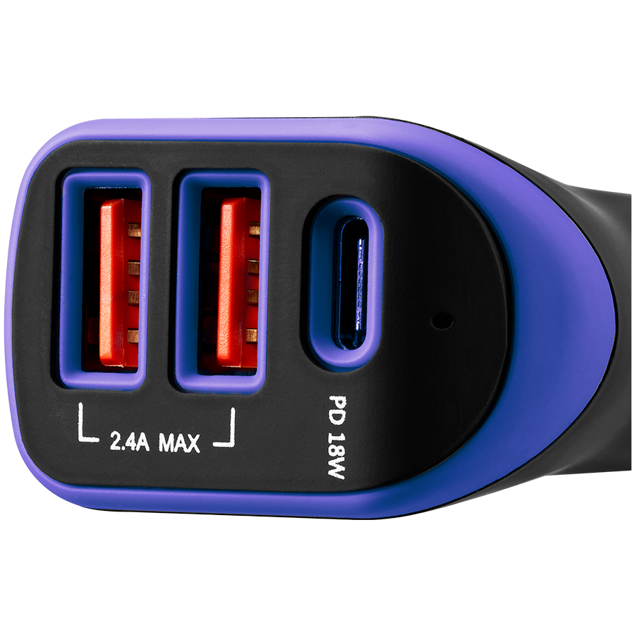 Canyon Car Charger PD 18W USB-C 2x USB-A