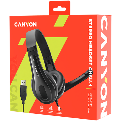 Canyon CHSU-1 USB PC Headset - Black