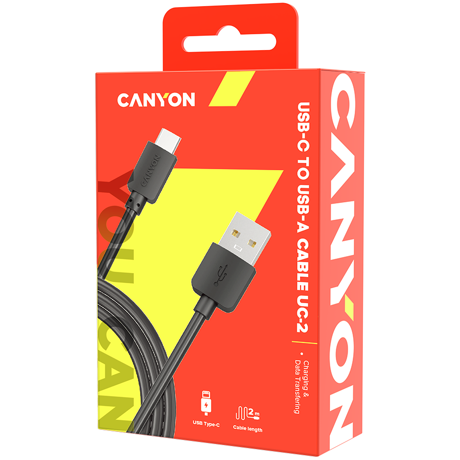 Canyon USB-C to USB-A 5W 2M - Black