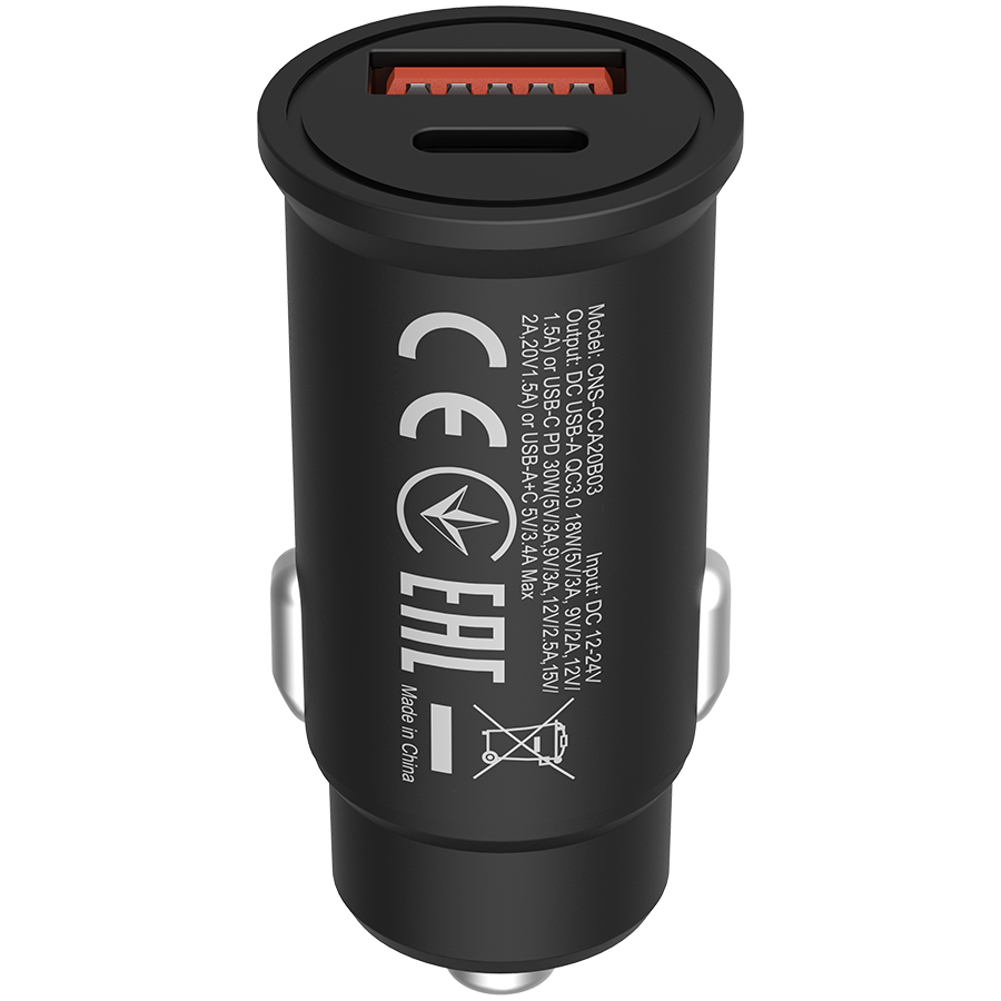 Canyon Car Charger PD 30W QC 3.0 USB-C USB-A