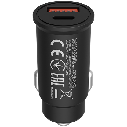 Canyon Car Charger PD 30W QC 3.0 USB-C USB-A