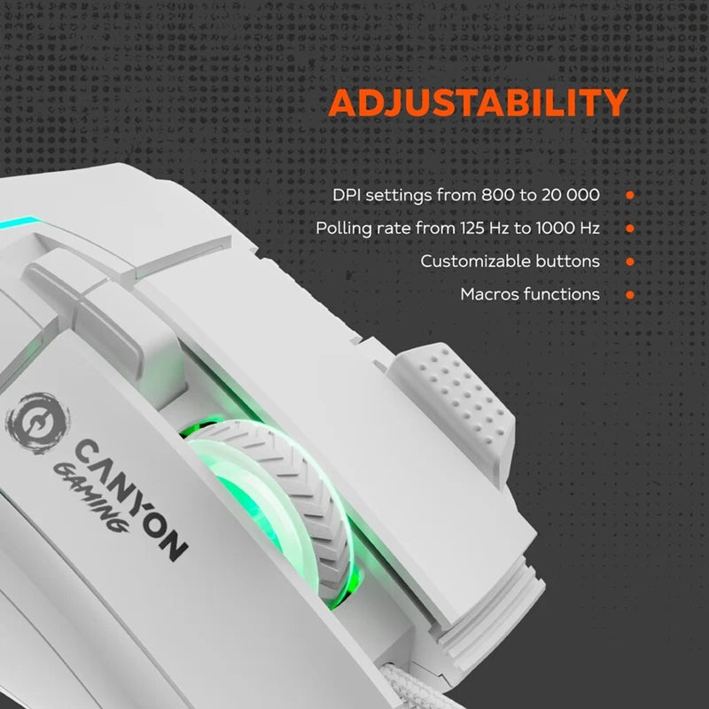 Canyon Gaming Mouse GM-636 Fortnax - White