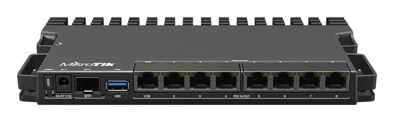 MikroTik RB5009UPr+S+IN - All Ports PoE-in & PoE-out - 7 Gigabit, 1 x 2.5Gbps SFP+ Quad Core Router