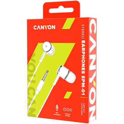 Canyon Stereo Earphones EPM-01 - White