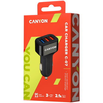 Canyon Car Charger QC 3.0 3x USB-A