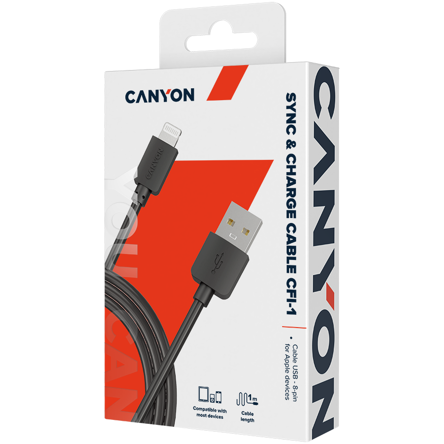 Canyon Lightning Cable CFI-1 5W 1M - Black