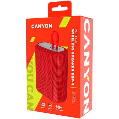 Canyon Portable Wireless Speaker BSP-4 - Red