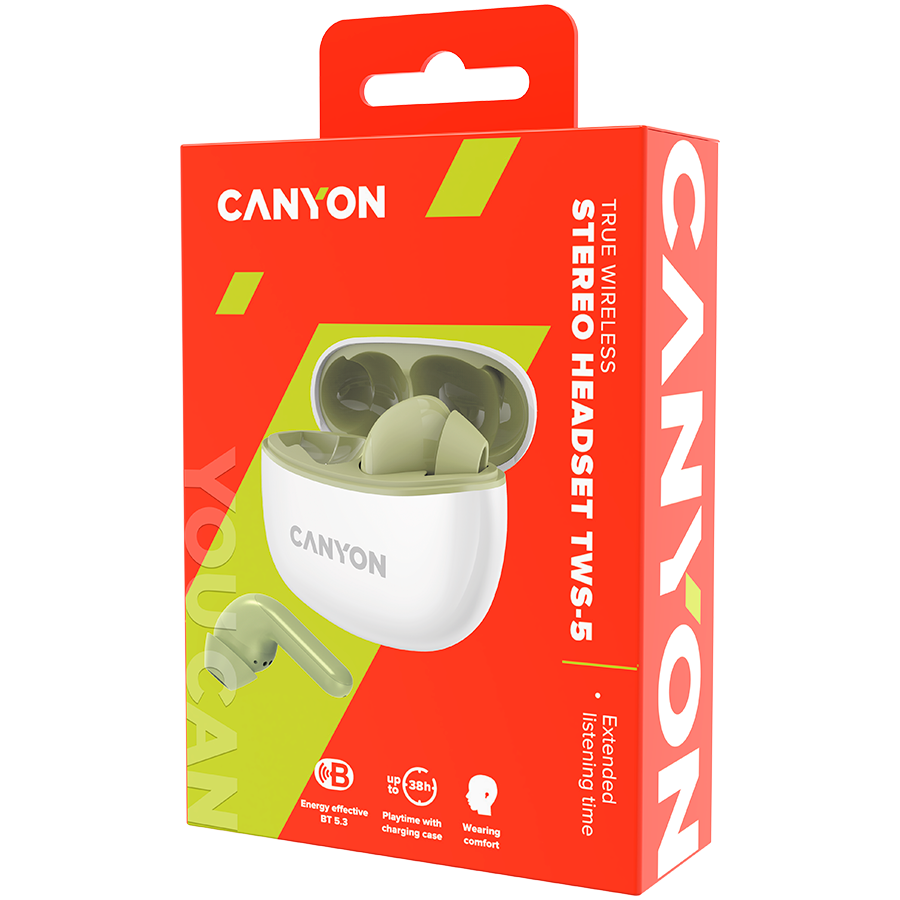 Canyon TWS-5 True Wireless Earbuds - Green