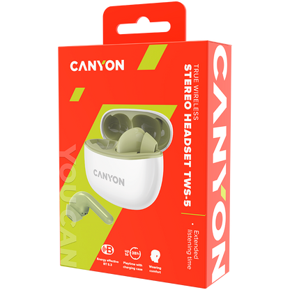 Canyon TWS-5 True Wireless Earbuds - Green