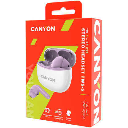 Canyon TWS-5 True Wireless Earbuds - Purple