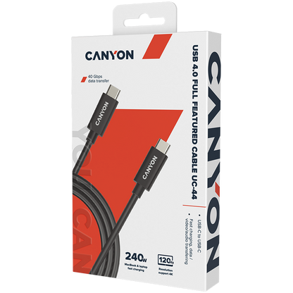 Canyon USB-C to USB-C 240W 40Gbps 1M - Black