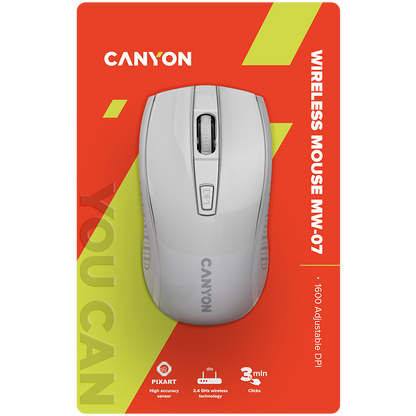 Canyon Wireless Mouse MW-7 - White