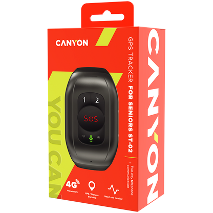 Canyon Safetrack AI ST-02 4G GPS Smart Watch - Black