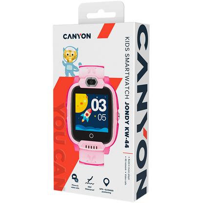 Canyon Jondy KW-44 4G Kids Smart Watch - Pink