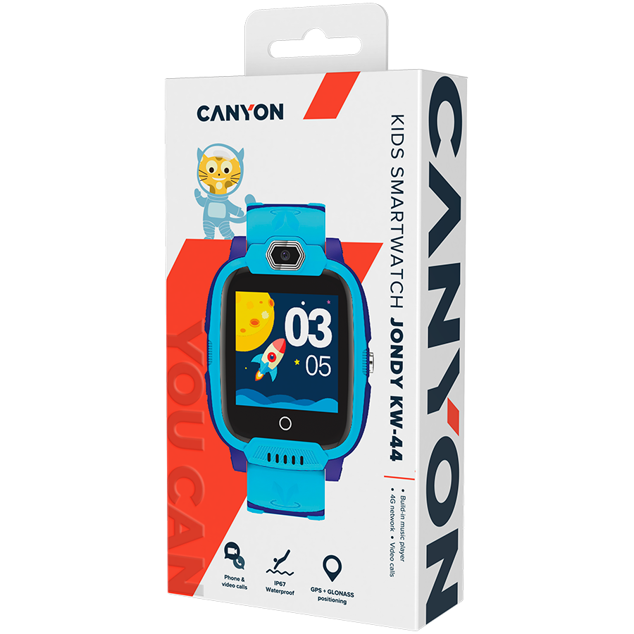 Canyon Jondy KW-44 4G Kids Smart Watch - Blue