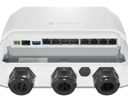 MikroTik RB5009 Outdoor - 7 Gigabit, 1 x 2.5Gbps SFP+ Quad Core Outdoor PoE Router