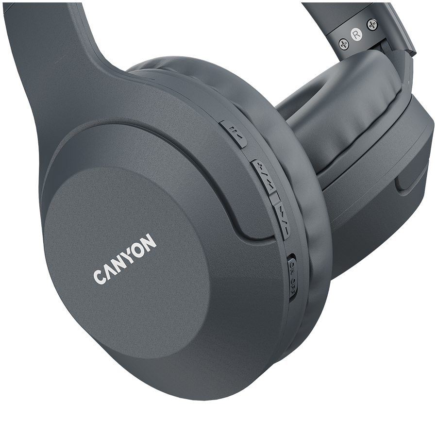 Canyon BTHS-3 Wireless Over-Ear Headphones - Dark Gray