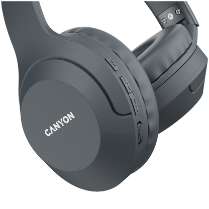 Canyon BTHS-3 Wireless Over-Ear Headphones - Dark Gray