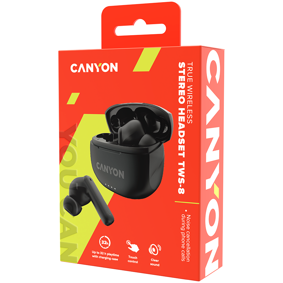 Canyon TWS-8 ENC True Wireless Earbuds - Black