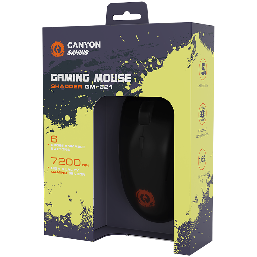 Canyon Gaming Mouse SHADDER GM-321 - Black