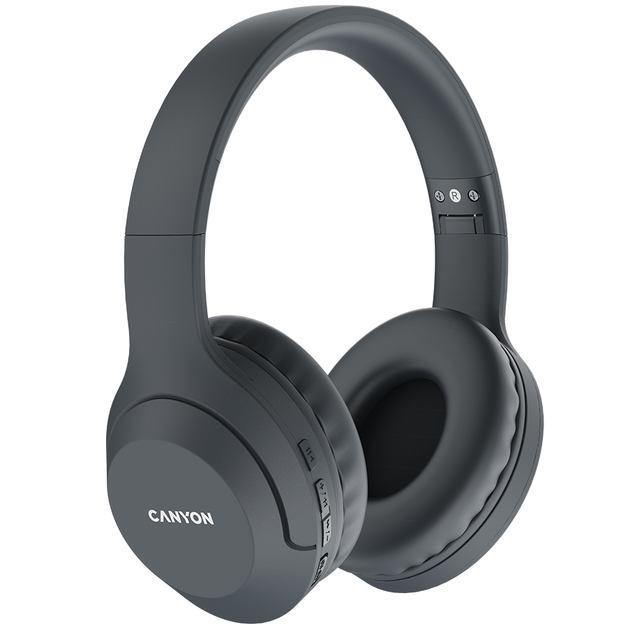 Canyon BTHS-3 Wireless Over-Ear Headphones - Dark Gray
