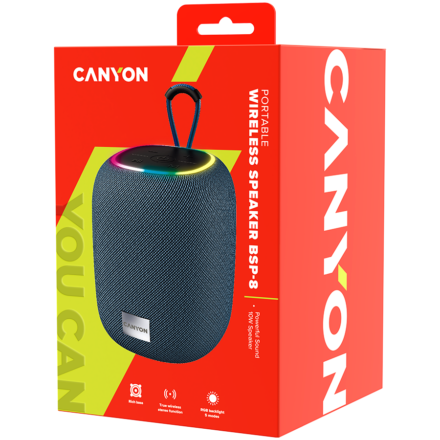 Canyon Portable Wireless Speaker BSP-8 - Grey